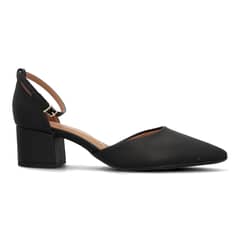 VIZZANO - Zapato Taco Cuadrado EcoCuero Negro