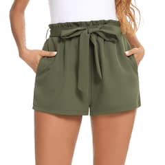 EVERSO - Pack 3 Short Casual Mujer Liso Tiro Alto Con Pretina Elástica