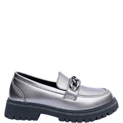 ALQUIMIA - Mocasin Mujer Plateado Ituri