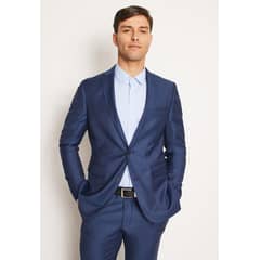 PERRY ELLIS - Chaqueta Azul Liso Formal Azul