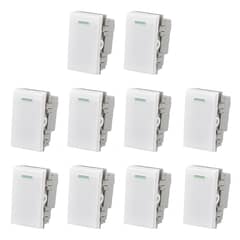 GENERICO - Pack 10 Modulo Interruptor 9/12 10A 250V Blanco