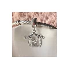 TRENDY CHARMS - Charm padres e hijo por siempre, Plata 925