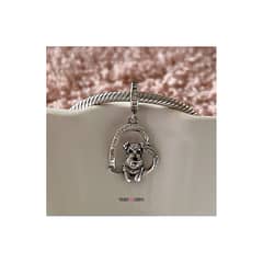 TRENDY CHARMS - Charm Perro Schnauzer Te Amo, Plata 925