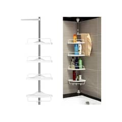 ANGELES DEL HOGAR - ESQUINERO ORGANIZADOR DE BAÑO 4 NIVELES