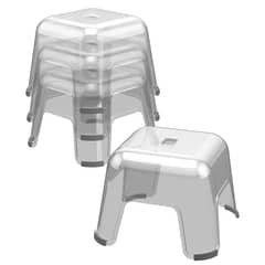 HALMAN - Taburete Infantil 26x26x20cm PicnicApilableAntideslizante Multiuso