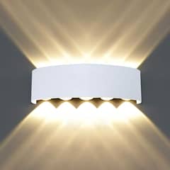 WELDMON - Lámpara LED de 10W Pared para patios jardines-Blanco