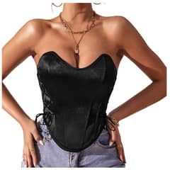 GARSIL - Crop Top Para Mujer Tipo Corset Para Mujer Sin Tirantes - Ajustable