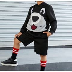 GENERICO - Shorts con capucha con estampado de dibujos animados