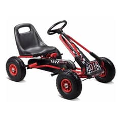GENERICO - GoKart a Pedales Rueda de Goma Rojo