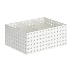 LIKE-IT - Contenedor Bricks Apilable 3 Divisiones Blanco 21x28x12,5cm Like it®