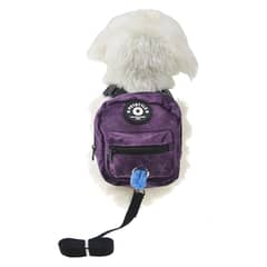 LELOX - Arnés Mochila para Perros con Correa Morado L
