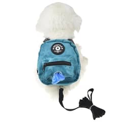 LELOX - Arnés Mochila para Perros con Correa Azul L