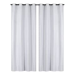 CLEMS CORTINAS - Pack 2 Cortina Tradicional 100% Blackout Blanco