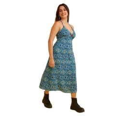 ACUARELA - Vestido Cut Out Con Argolla Mujer