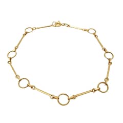 JOYAS MYTOKE - Pulsera Oro 18 Kilates Argollas Palitos Delgada Mujer