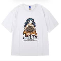 BLWOENS - Polera Manga Corta Oversize con diseño Hombre - Blanca