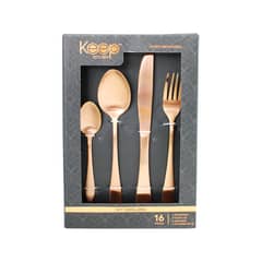 KEEP - Set de Cubiertos Rose Gold 16 pcs -