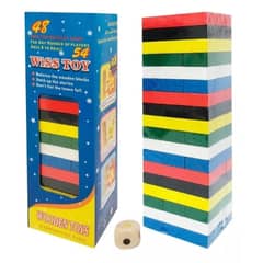 GENERICO - Juego De Mini Yenga Color , Wiss Toy o Torre Infernal 54 Piezas