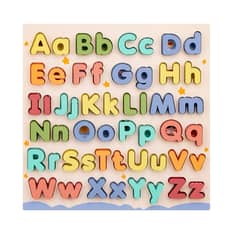 GENERICO - Tabla De Madera Montessori Letras Mayúsculas Y Minúsculas