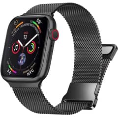 ORILWAYO - Correa Acero Compatible Con Apple Watch Series 7 Se 6 5 4 negro