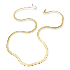 ELBAULDEJUMA - Colgante Cadena Tejido Serpiente 4mm Chapado En Oro 18kl