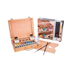 VAN GOGH - Set de Óleos Caja Madera 10 Colores + Accesorios