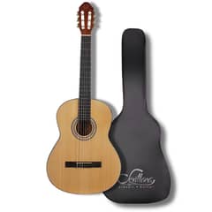SEVILLANA - Guitarra Clásica 39” Natural con Alma + Funda 8446 - Crema