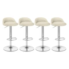 GLOBAL LATIN GROUP - Pack 4 Piso Bar Taburete Giratorio de Altura Regulable - Beige