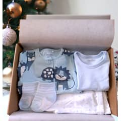 GENERICO - PACK REGALO BEBE NIÑO EN CAJA 4 PRENDAS