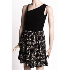 CACAO - Vestido y falda Vestido koral bitela escote asimétrico negro