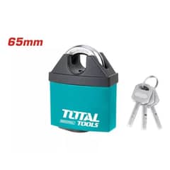 TOTAL TOOLS - Candado Total de Seguridad 65 mm con 3 Llaves