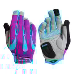 BEST - GUANTE LARGO MUJER MORADO/CELESTE CYAN TALLA S