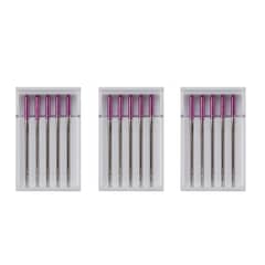 JANOME - Set de 3 cajas de agujas purpura N°14 para máquinas de coser