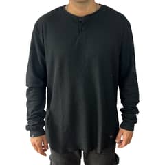 LOMVOK - Polera Waffle Black