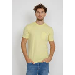 TRIAL - Polera Manga Corta hombre Casual Slim Fit Marcus Algodón Amarillo