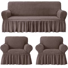 GENERICO - Funda Cubre Sofá Sillón Algodón Turco CAFE CHOCOLATE 3-1-1 Cuerpos