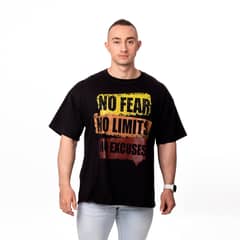 SIGEL - POLERA HOMBRE OVERSIZE ESTAMPADO URBAN NEGRO