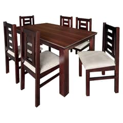 LAS ARAUCARIAS - Juego de Comedor New Barcelona 6 Sillas Mesa Rectangular de Madera
