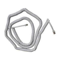 MACROTEL - Cable De Teléfono Retráctil blanco De 7,5 Metros