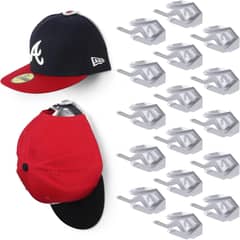 LELOX - Ganchos adhesivos de pared para sombreros paquete de 16 Blanco