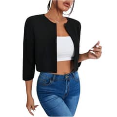 GENERICO - TAPADO BOLERO CHAL LISO MANGA LARGA MODELO T060