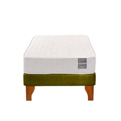 5 SUEÑO - Cama Europea 1 Plaza Luna 90x190 cm Base Colchón Madera Verde