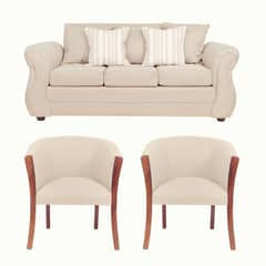 SITIAL HOME - LIVING 311 FACUNDO , BEIGE TIPO LINO SOFA MAS SITIALES