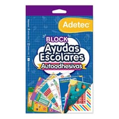 ADETEC - Block De Stickers Mix Ayudas Escolares 6 h Stickers