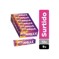 HALLS - Caramelos Duros Sabor surtido Pack 12 X 9 Un