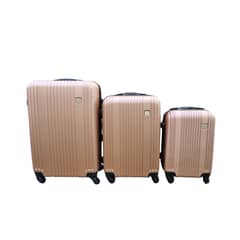 GENERICO - Set 3 Maletas Rigidas Ruedas 360- Oro rosa 26
