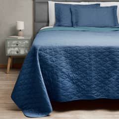 MASEL - Quilt Bicolor 2 pl 220x 250 azul - Petroleo