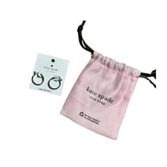 KATE SPADE - Aretes Plata Full Circle Huggies