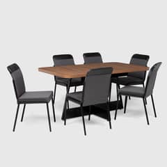 ROCA - Comedor Río 6 Personas Canela Negro