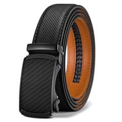 EVERSO - Cinturón Hombre 100% Cuero Alta Calidad Natural Negro